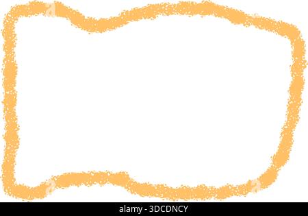 Wavy Crayon Outline Quote Box Frame Stock Vector