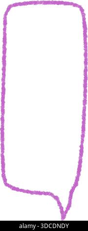 Chalk Sketch Rectangular Speech Bubble Stock Vector