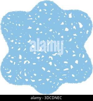 Groovy Scallop Chalk Hatched Frame Shape Stock Vector