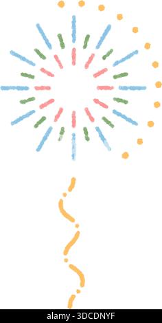 Chalk Firework Burst For Party Stock Vector