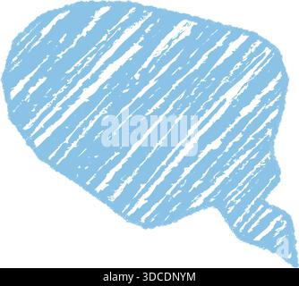 Wavy Blue Chalk Bubble Sketch Stock Vector