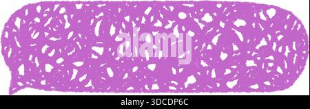 Pink Crayon Scribble Speech Bubble Rectangle Stock Vector