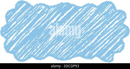 Groovy Shaded Rectangle Crayon Frame Element Stock Vector