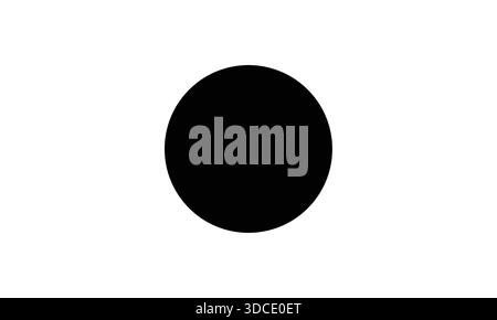 Solid black circle, perfectly centered on a clean white background Minimalist design ideal for graphic elements or simple concepts Stock Vector