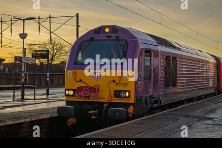 Pink Diesel locomotive - 67007 DB Cargo Stock Photo