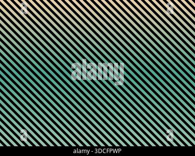 A vibrant diagonal striped pattern illustration with a gradient transitioning from green to beige, creating a dynamic and eye-catching visual effect Stock Vector