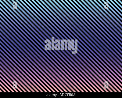 A colorful illustration of diagonal stripes in a gradient of blue, purple, pink, and black hues, creating a dynamic and eye-catching visual effect Stock Vector