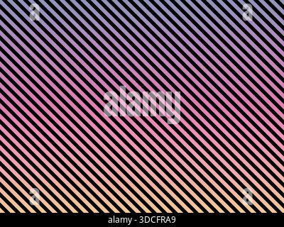 Vibrant diagonal striped pattern with a mix of pink, purple, and yellow colors, creating a dynamic and eye-catching visual effect Stock Vector