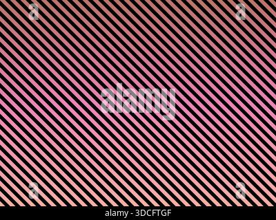 Vibrant illustration of diagonal pink and black stripes forming a gradient pattern, creating a dynamic background with a mix of warm colors Stock Vector