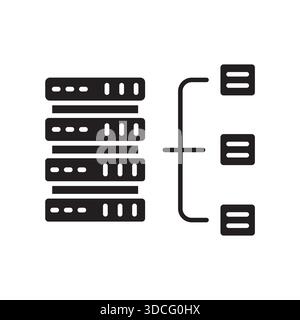 load balancing black line icon. Vector isolated element.Editable stroke Stock Vector