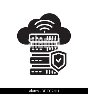 reverse proxy setup black line icon. Vector isolated element.Editable stroke Stock Vector