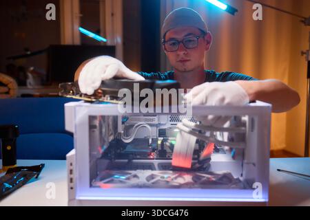 Installing a High Performance GPU in a Custom PC Build A Comprehensive Guide for Enthusiasts Stock Photo