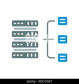 load balancing black line icon. Vector isolated element.Editable stroke Stock Vector