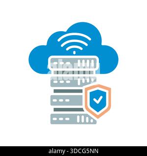 reverse proxy setup black line icon. Vector isolated element.Editable stroke Stock Vector