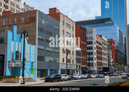 Historic buildings in Downtown Detroit, Michigan Stock Photo - Alamy