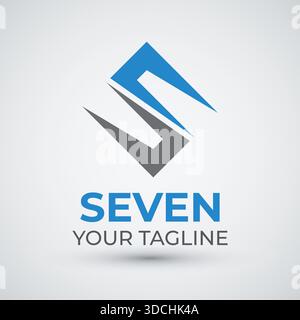 Minimalist Letter S Logo Design with Geometric Square Shape for Business Stock Vector