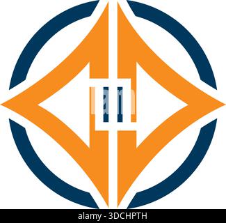 Abstract Diamond Shape Circle Icon Business Vector Modern Logo Design Template Stock Vector