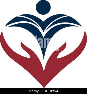 Human People Care Hand Abstract Shape Icon Modern Vector Logo Design Template Stock Vector