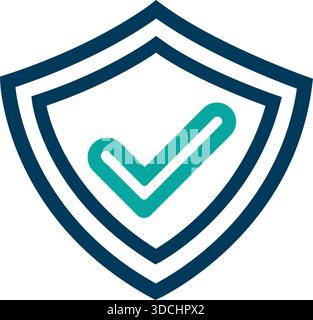 Shield Checkmark Protection Icon Modern Vector Logo Design Template Stock Vector