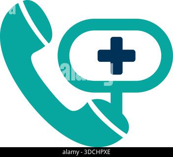Medical Phone Call Health Care Icon Modern Vector Logo Template Design Stock Vector