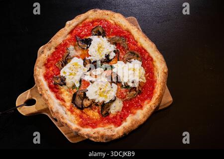 hot italian fresh baked pizza Stock Photo