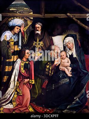Jacques Daret - Adoration of the Child Stock Photo - Alamy