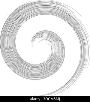 Very long, irregular rays form a vortex inside and outside of a half-circle shape. Stock Vector