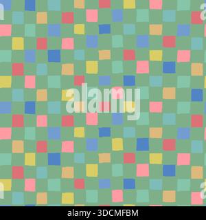 Seamless pattern in Christmas color combinations for surface design and other design projects Stock Vector