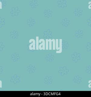 Seamless pattern with hand drawn meadow bold flowers in Christmas color combinations Stock Vector