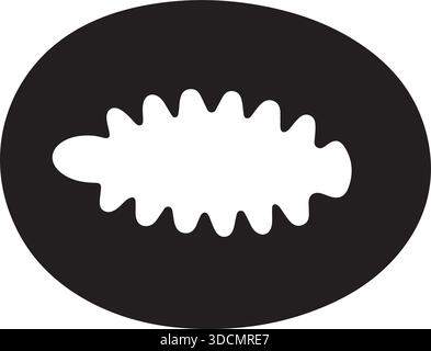 Olive Pit Silhouette Icon Simple Black Seed Shape for Food Packaging Design Stock Vector