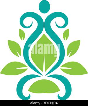 Lotus Flower Abstract Nature Icon Template Modern Vector Logo Design Stock Vector