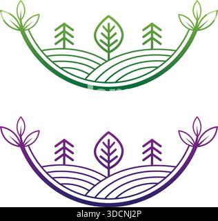 Leaf Crown Nature Agriculture Icon Template Modern Vector Logo Design Stock Vector