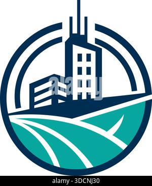 Real Estate Building City Skyline Icon Vector Modern Logo Design Template Stock Vector