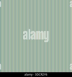 Hand-drawn seamless vertical teal stripes pattern on pale yellow background for textiles, wallpaper, and stationery Stock Vector