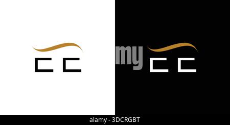 Modern and luxury EE letter logo design Stock Vector