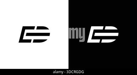 Modern and strong ED letter logo design Stock Vector