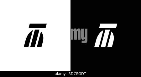 Modern and strong TM letter logo design Stock Vector