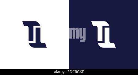 Modern and unique TT letter logo design Stock Vector
