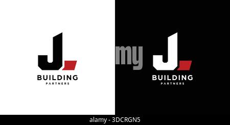 Strong and modern  JL letter logo design Stock Vector