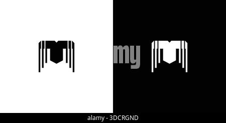 The M spider logo design is unique and modern Stock Vector