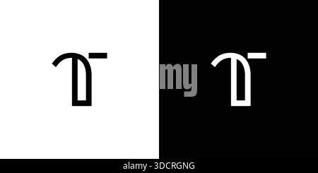 Simple and modern T letter logo design Stock Vector