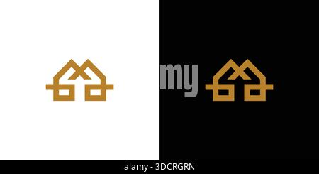 The M logo design for a unique and modern home logo Stock Vector