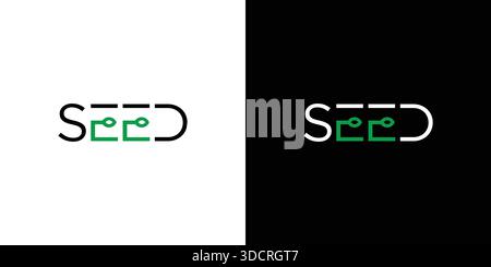 The seed logo is simple and modern Stock Vector