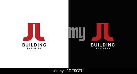 Unique and strong JL letter logo design Stock Vector