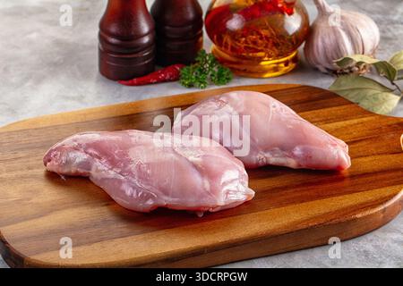 Raw fresh rabbit legs for cooking Stock Photo