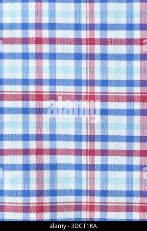 Multi colored plaid fabric background textured Stock Photo