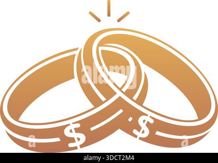 Wedding Rings Luxury Logo Template Event Celebration Vector Design Stock Vector