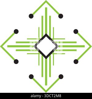 Abstract Line Geometric Icon Template Modern Vector Logo Design Stock Vector