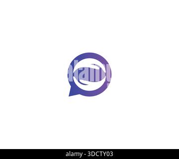 Helping Hand and Chat Bubble Logo Stock Vector