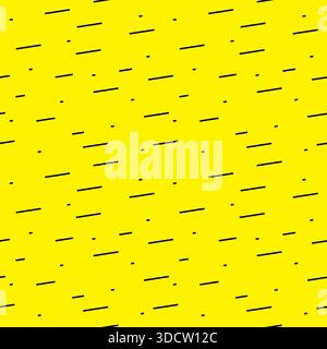 black lines seamless repeat pattern on a yellow background Vector Stock Vector
